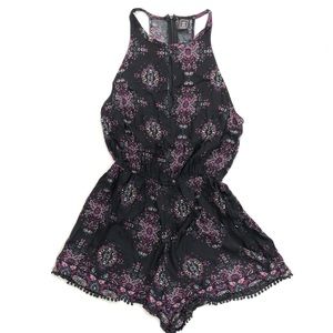 PacSun Me to We Floral Print Sleeveless Keyhole Romper One Piece Racerback